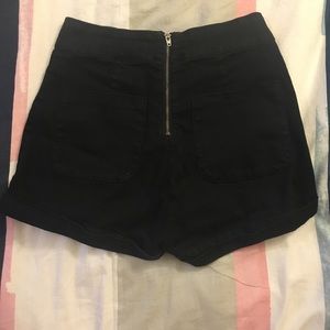 Cooperative high waist black jean shorts